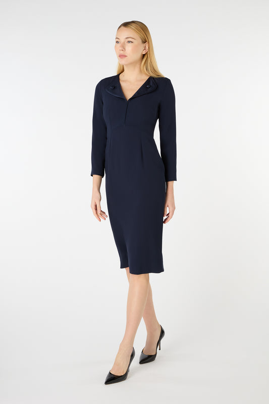 Venice Cady Dress - Dark Navy