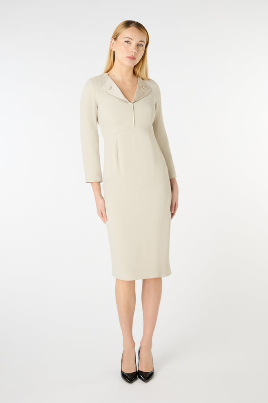Venice Cady Dress - Oyster