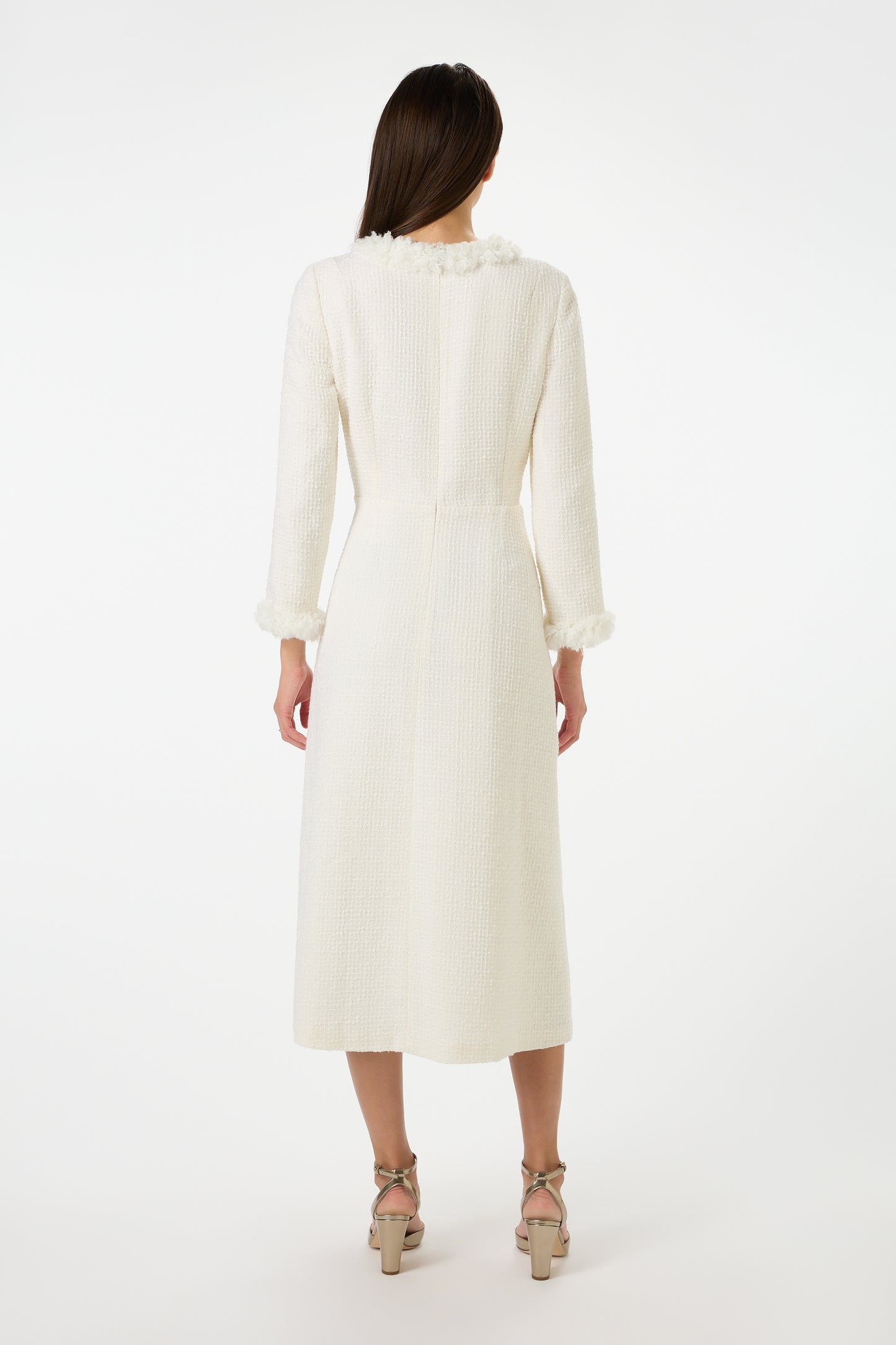 Vermont Fit and Flare Tweed Dress - Ivory Vermont Fit and Flare Tweed Dress - Ivory