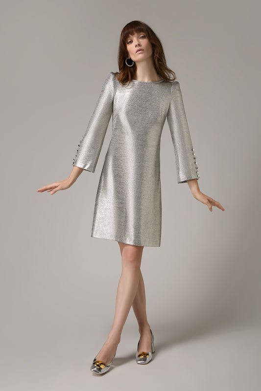 Vesper Dress - Silver Foil Jersey