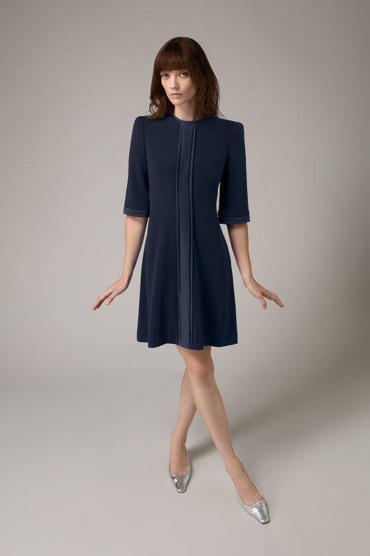 Vista Cady Tunic Dress - Navy
