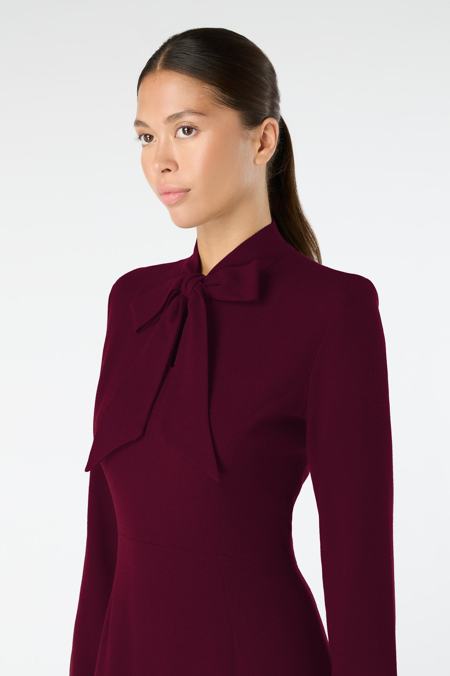 Wallis Fit And Flare Dress - Bordeaux
