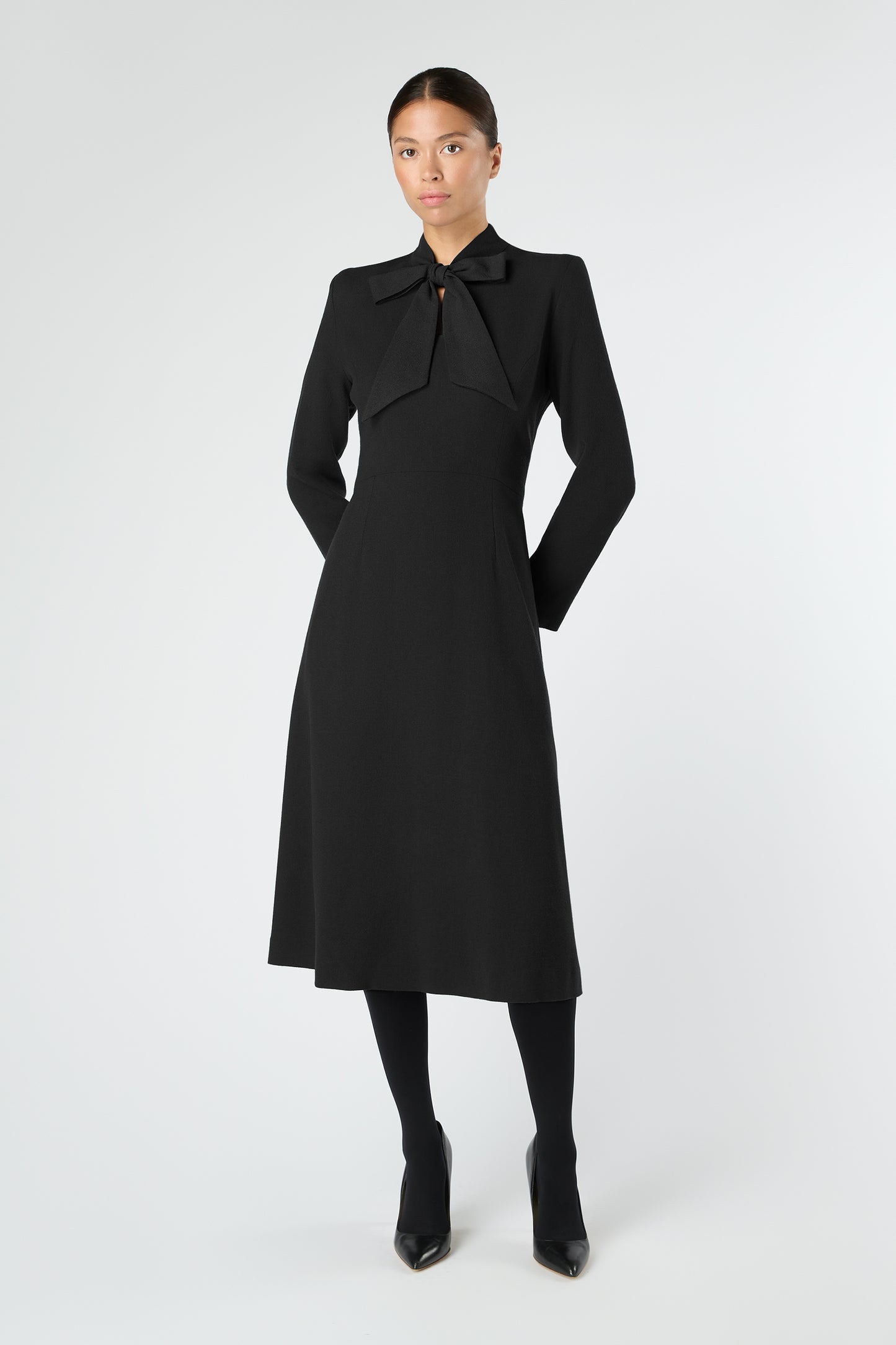 Wallis Fit And Flare Dress - Black