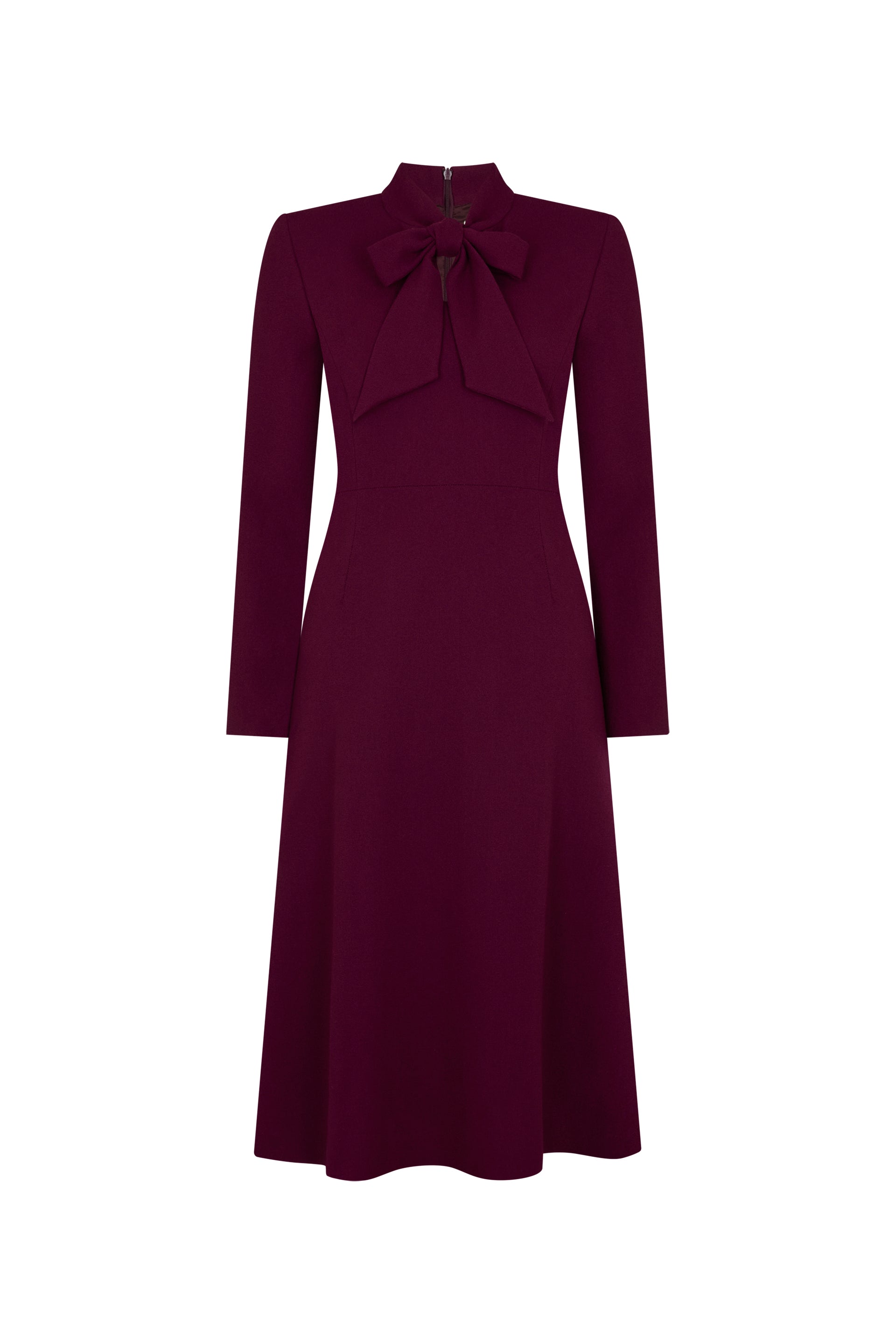 Wallis Fit And Flare Dress Bordeaux