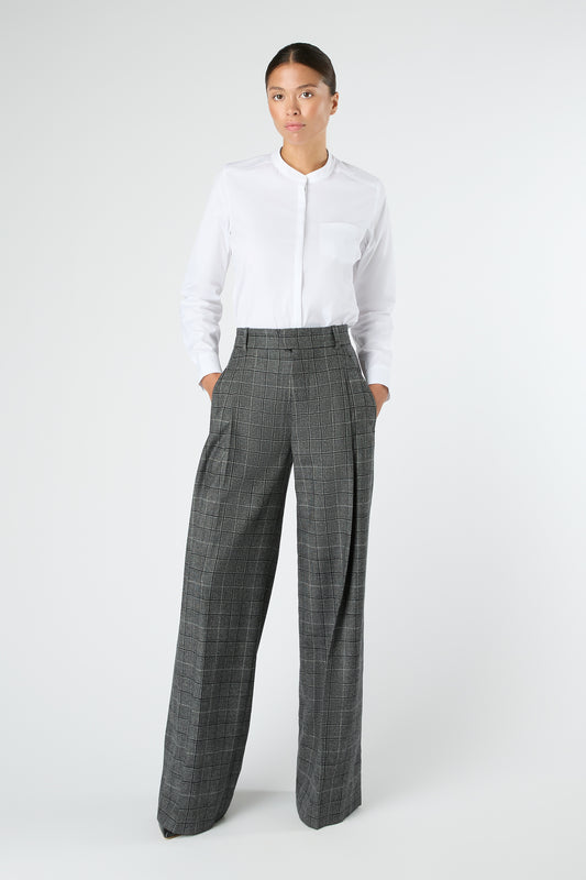 Whistler Wool Check Trousers Black Grey Check