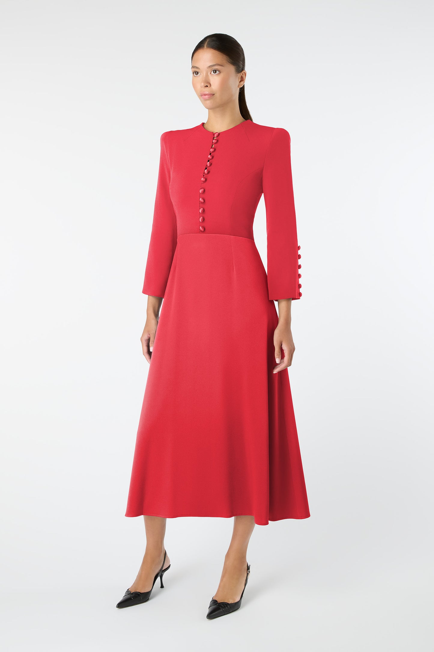 Whitney Cady Fit And Flare Dress - Geranium