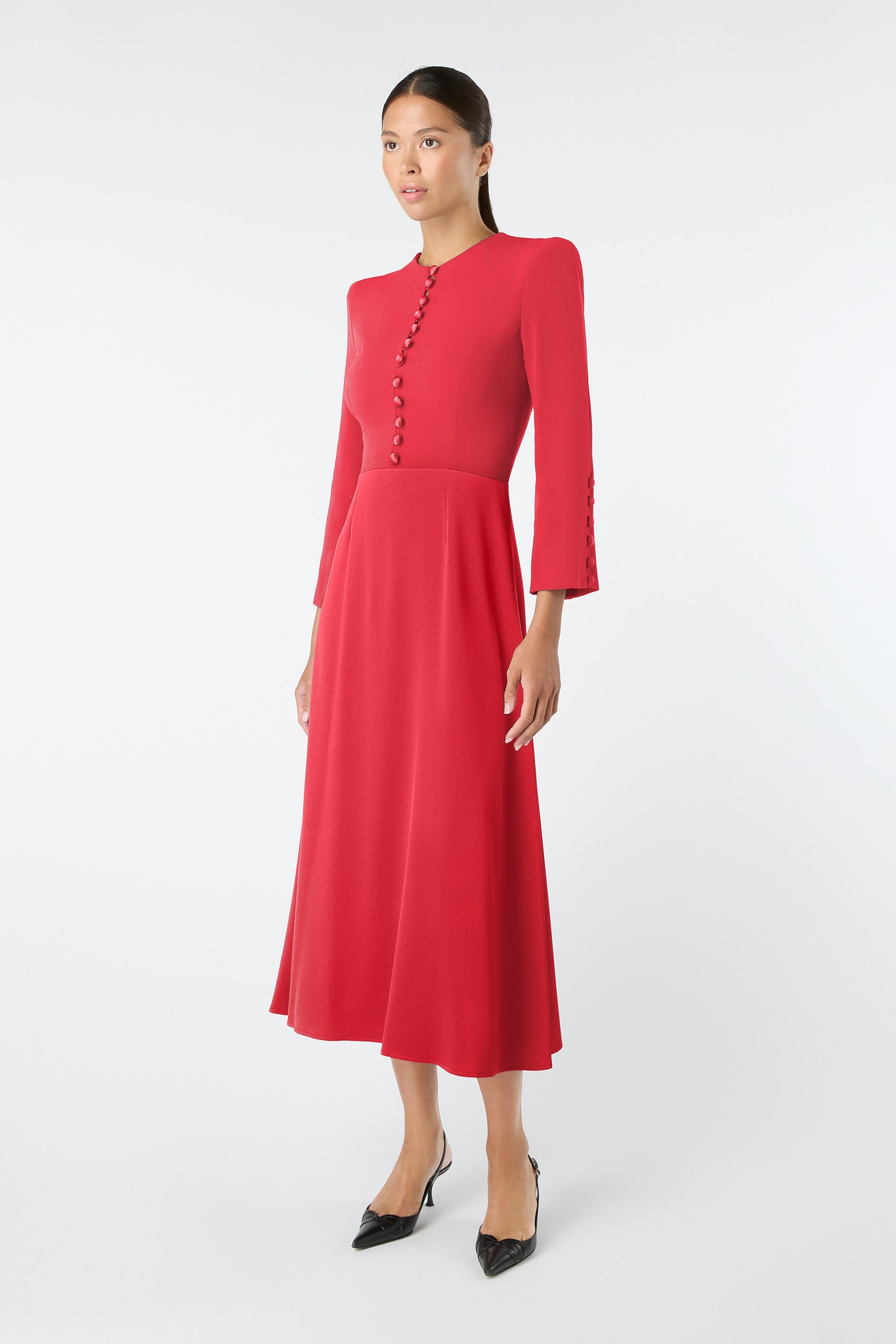 Whitney Cady Fit And Flare Dress - Geranium