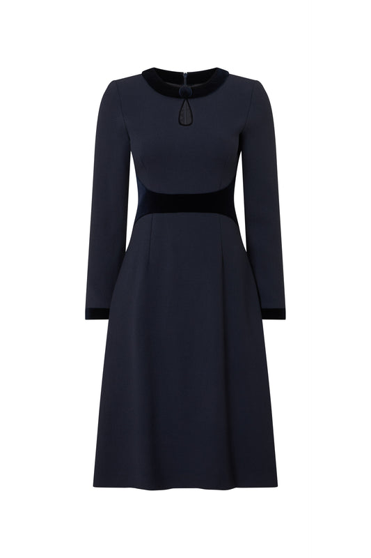 Wilder Fit and Flare Dress - Navy