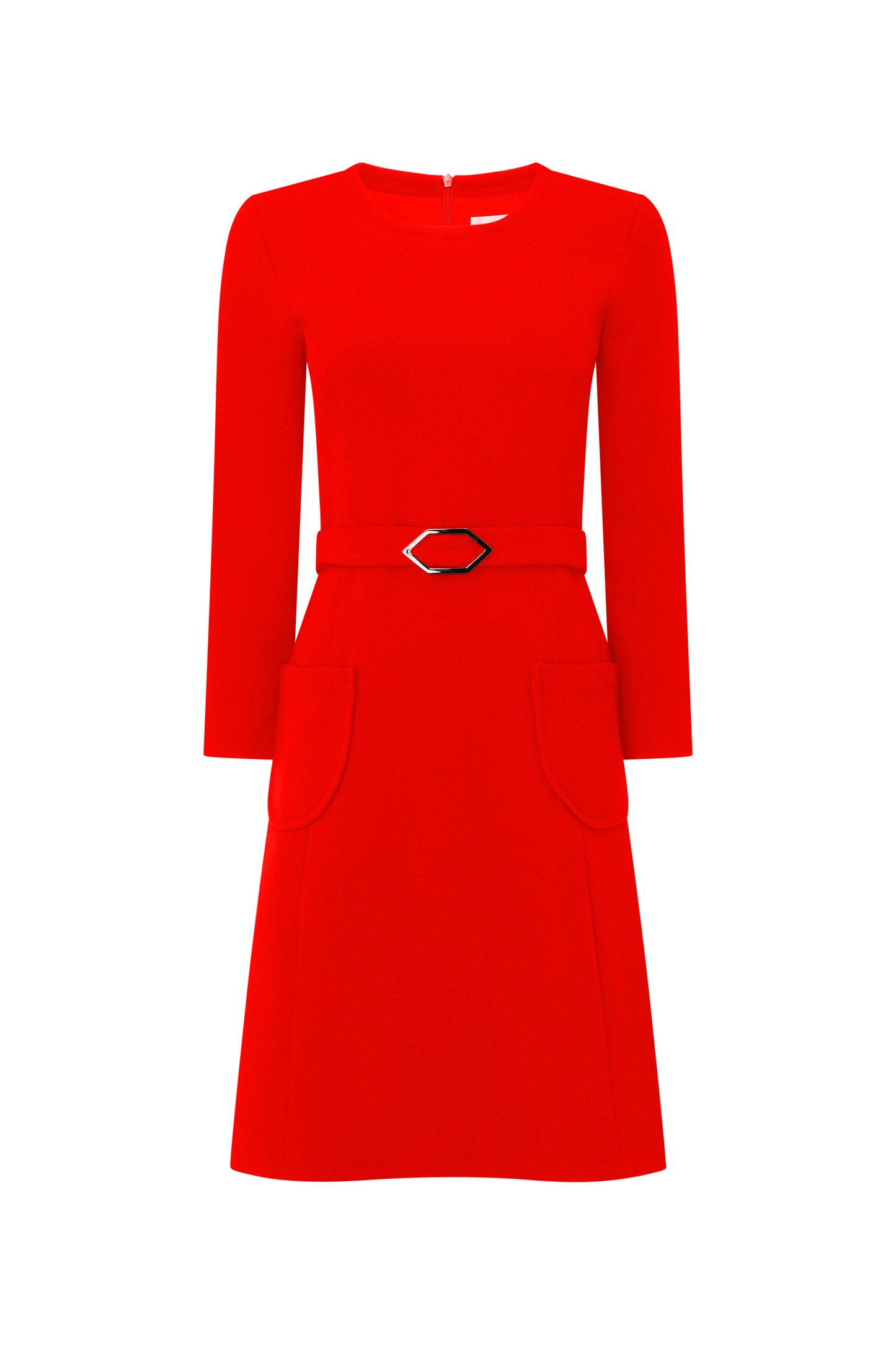 Wish Belted Shift Dress - Vintage Red