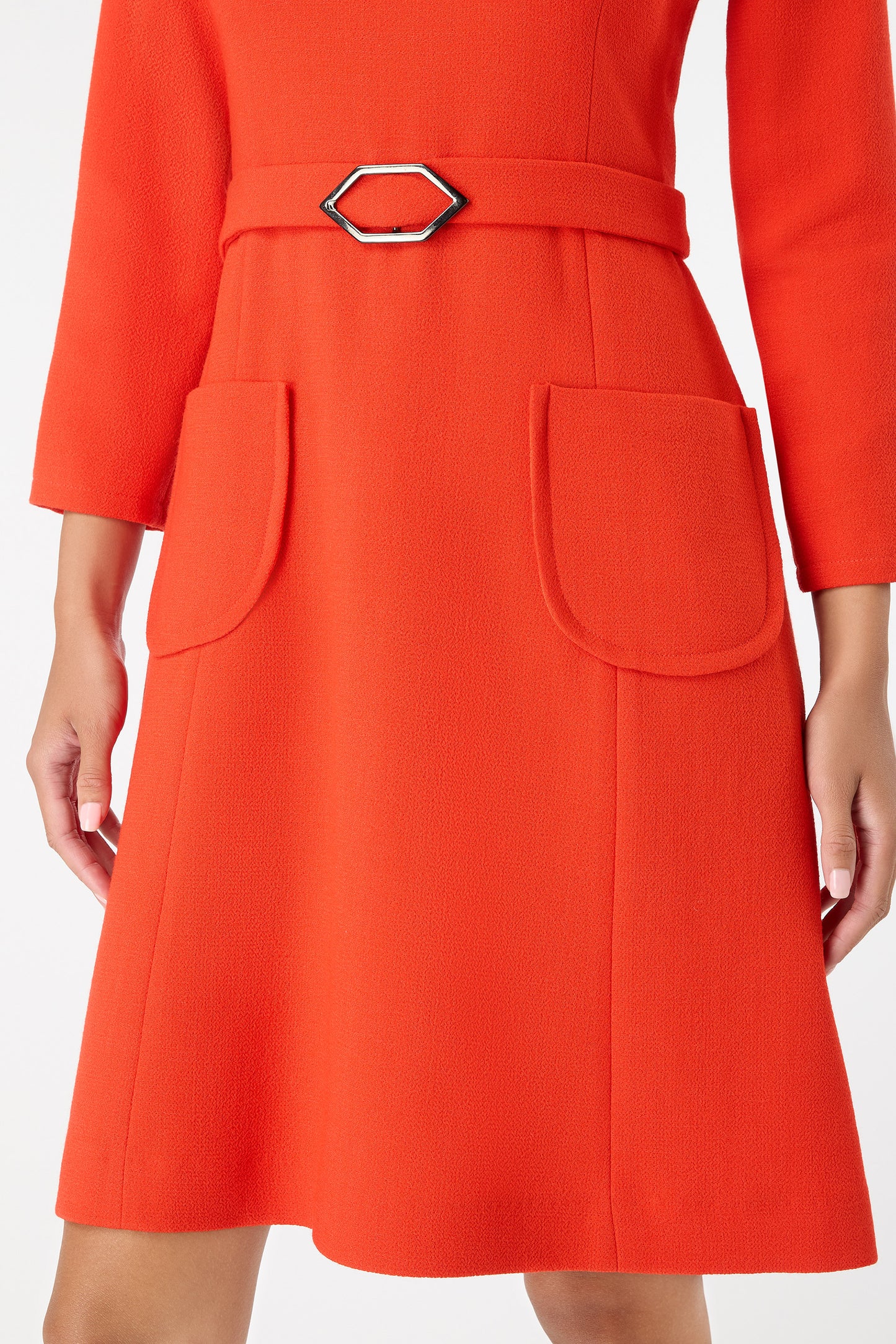 Wish Belted Shift Dress - Vintage Red