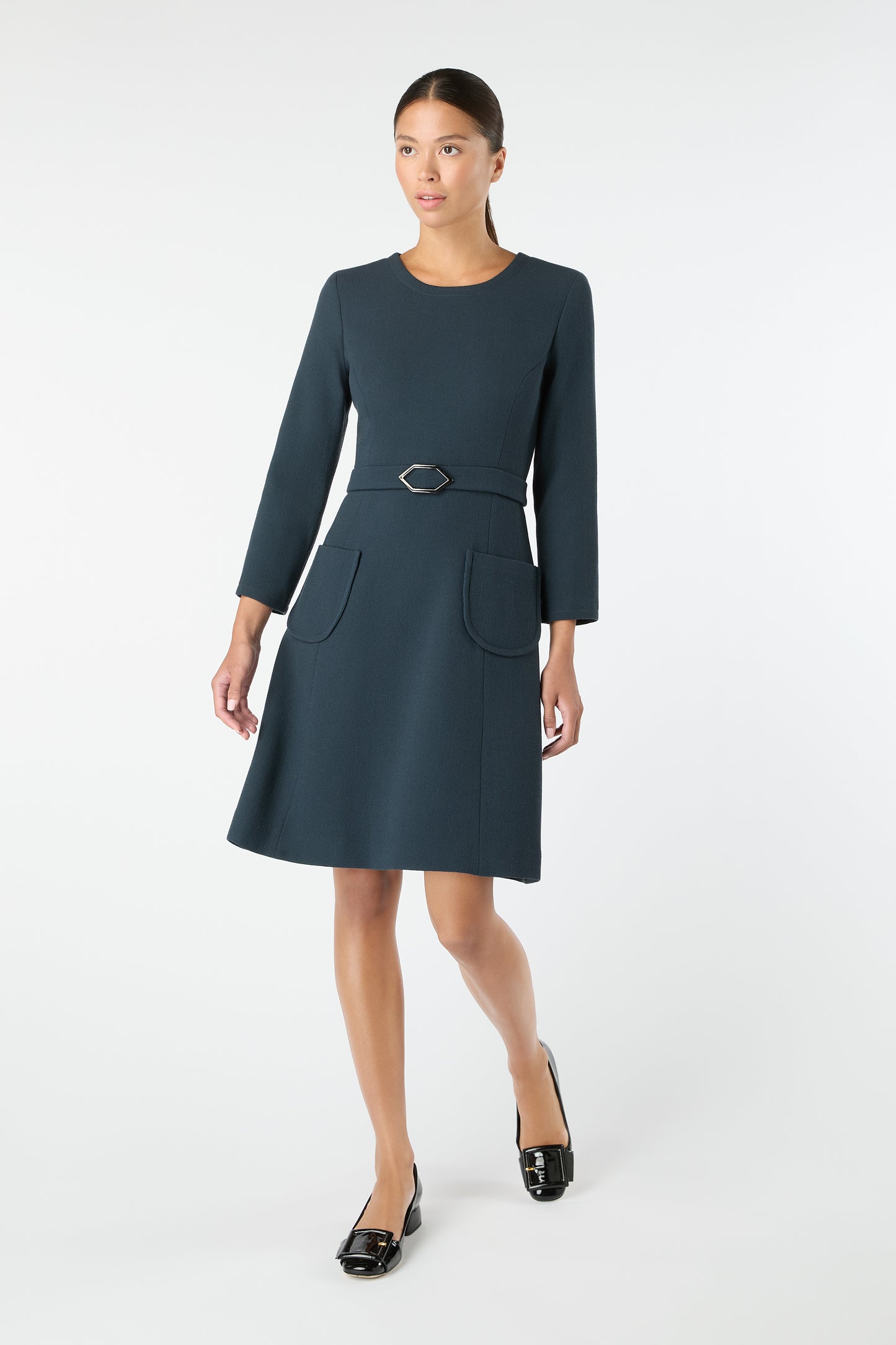 Wish Belted Shift Dress - Iron