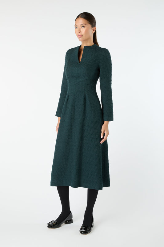 Worth Tweed Dress - Evergreen