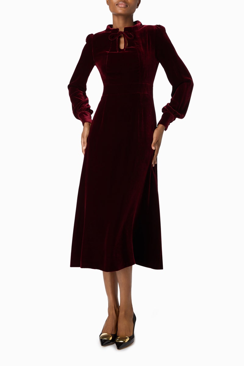 Royale Midi Dress - Burgundy Jane Atelier Royale Midi Dress - Burgundy Jane Atelier