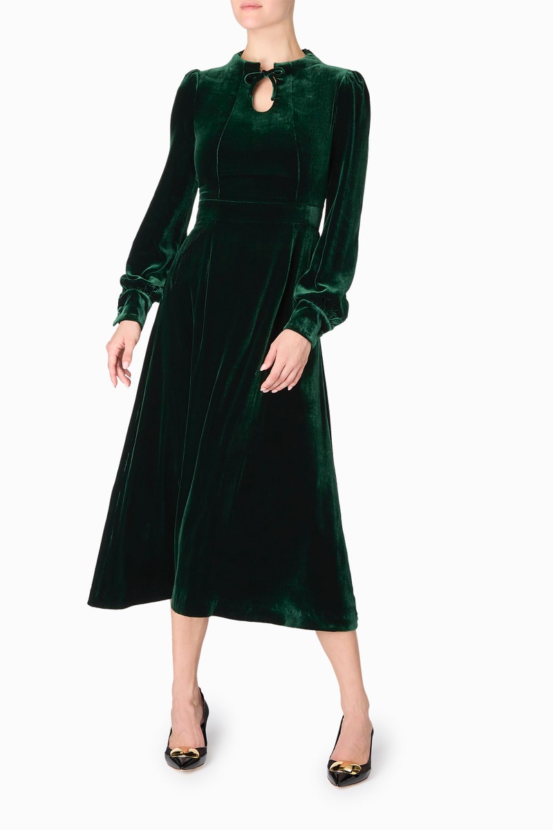 Royale Midi Dress - Forest Green Jane Atelier Royale Midi Dress - Forest Green Jane Atelier