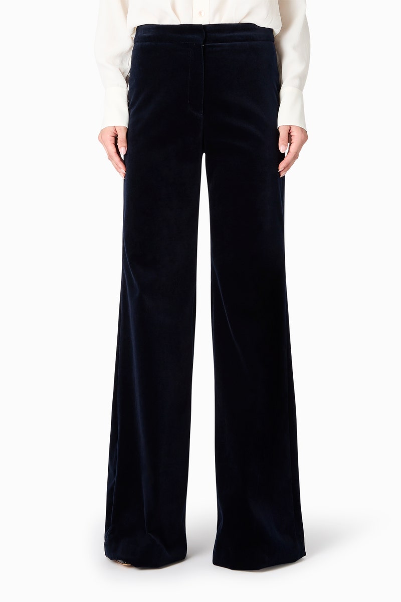 Ryan Velvet Trousers - Dark Navy