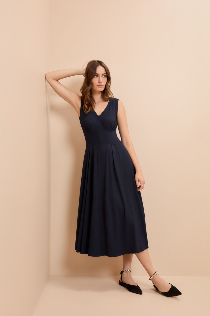 Sahara Soft Jersey Dress - Dark Navy